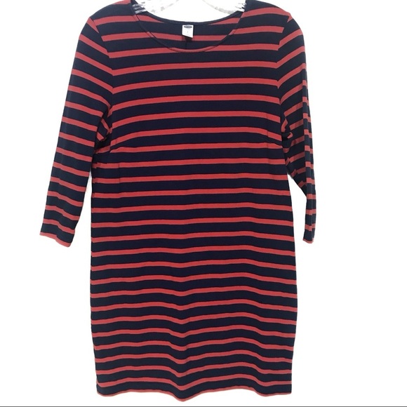 Old Navy red navy striped dress small‎ petite - Picture 1 of 6